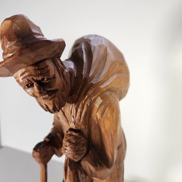 Folk Art Quebec Wood Carving P.E Caron Monumental Basswood Vintage 1960s-70s - Picture 3 of 13